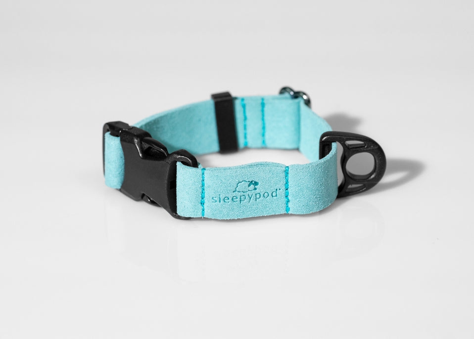Sleepypod Comfort Suede Dog Collar - Blue Lagoon Suede - Collar by Sleepypod