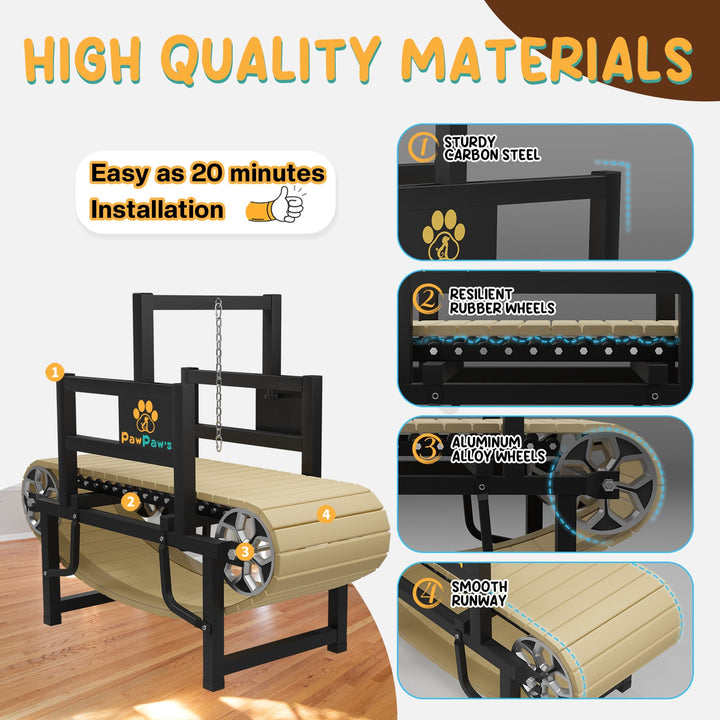PawPaw's Dog Treadmill for Small Dogs, Mini Dogs - - Dog Treadmills by PawPaw's