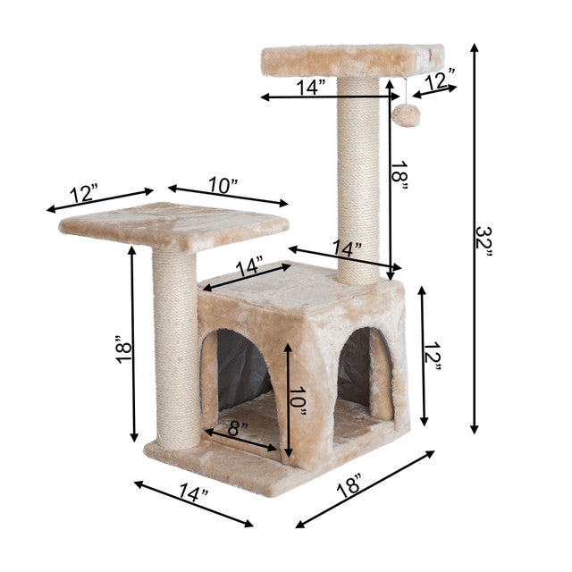 Armarkat 32" Classic Real Wood Cat Tree - - Cat Tree by Armarkat