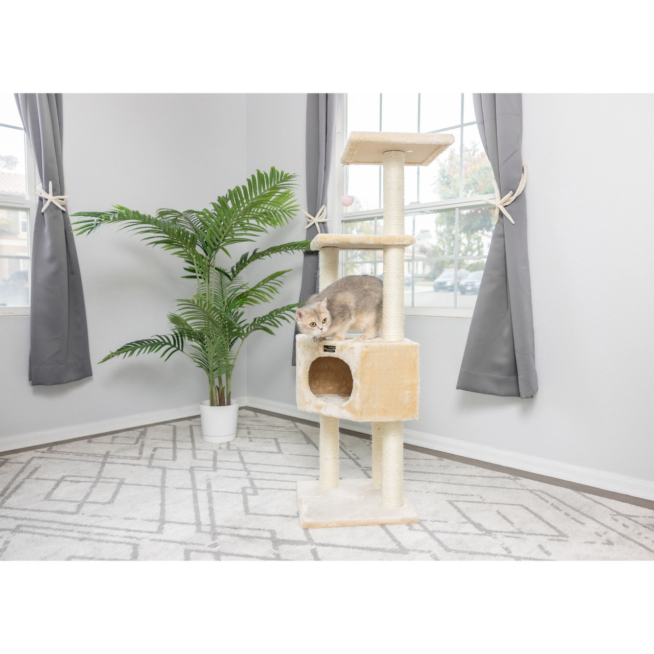 Armarkat 52" 3-Tier Real Wood Cat Tree