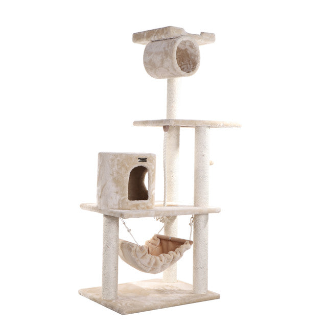Armarkat 62" Real Wood Cat Tree with Scratch Posts and Hammock - - Cat Tree by Armarkat