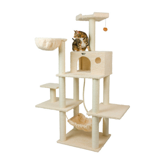 Armarkat 69" Multi-Level Real Wood Cat Tree with Hammock Bed and Climbing Center - - Cat Tree by Armarkat