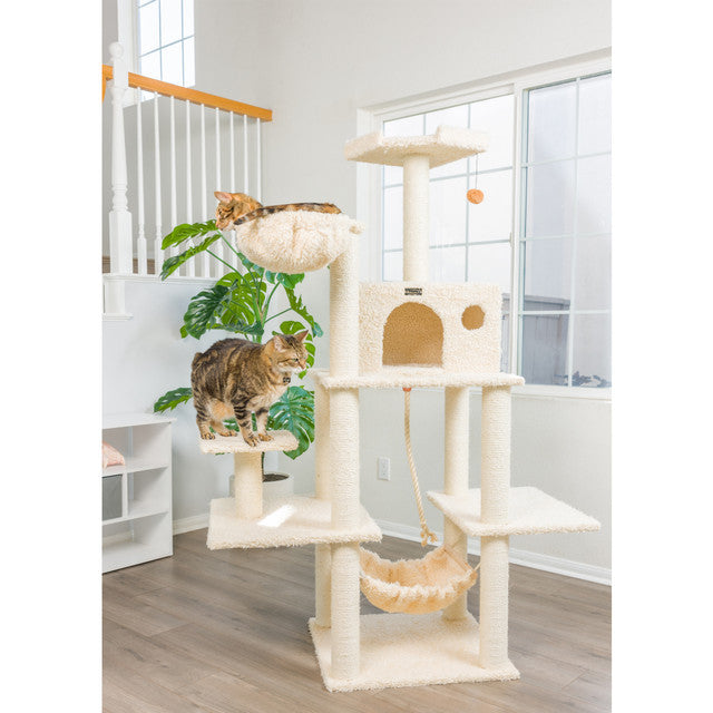 Armarkat 69" Multi-Level Real Wood Cat Tree with Hammock Bed and Climbing Center - - Cat Tree by Armarkat