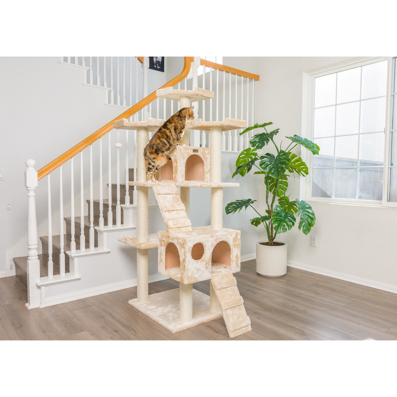 Armarkat 74" Multi-Level Real Wood Cat Tree - - Cat Tree by Armarkat