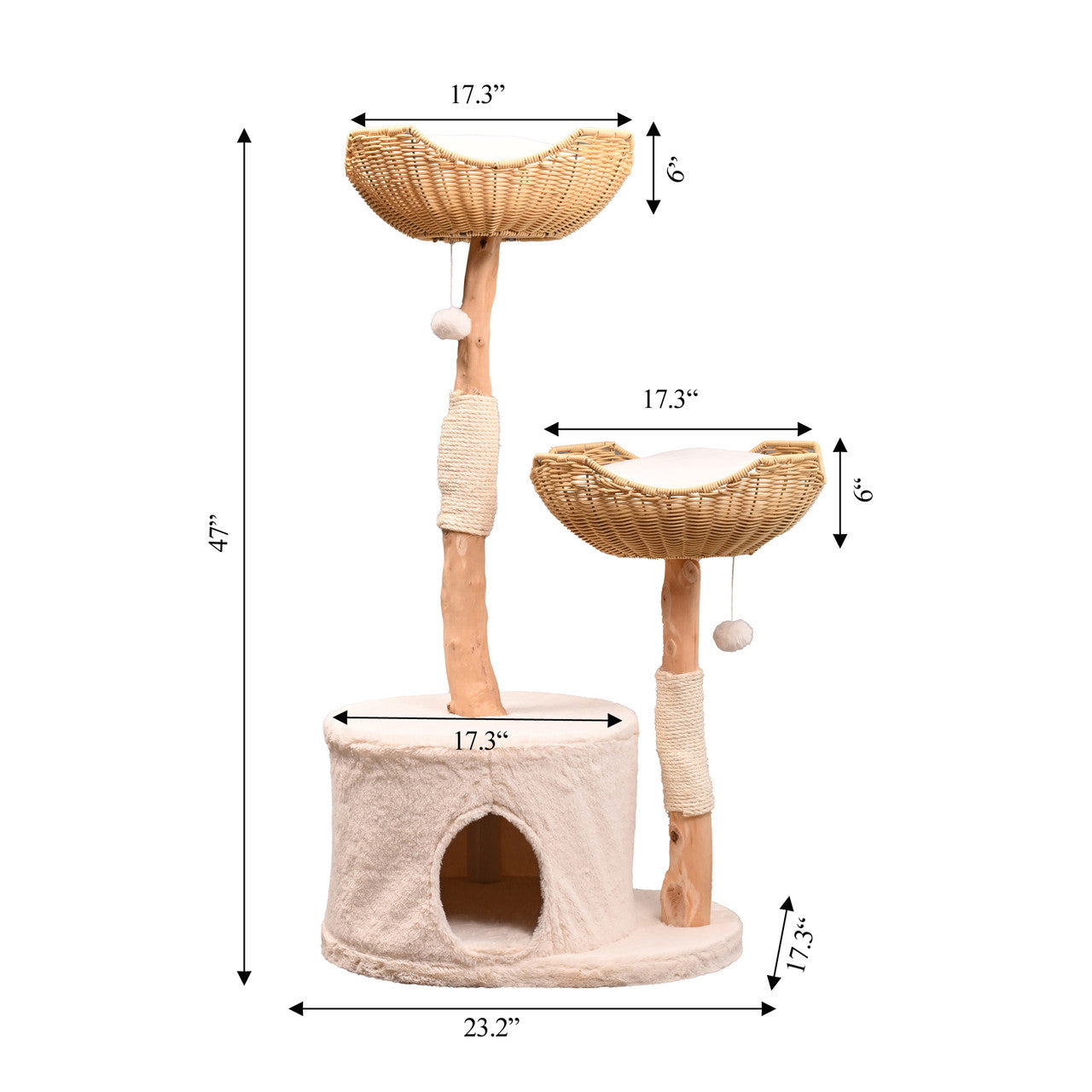 Armarkat 47" AMNI Cat Tree: All-in-One Play and Rest Station - - Cat Tree by Armarkat