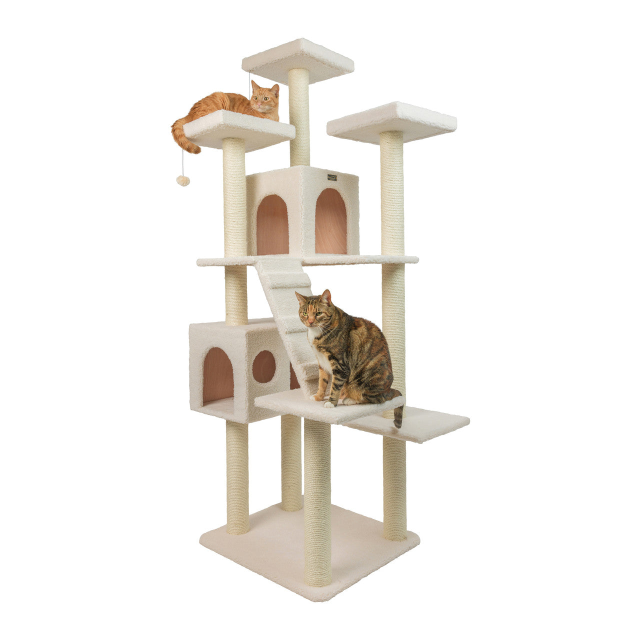 Armarkat 77" Multi-Level Classic Cat Tree - Ivory - - Cat Tree by Armarkat