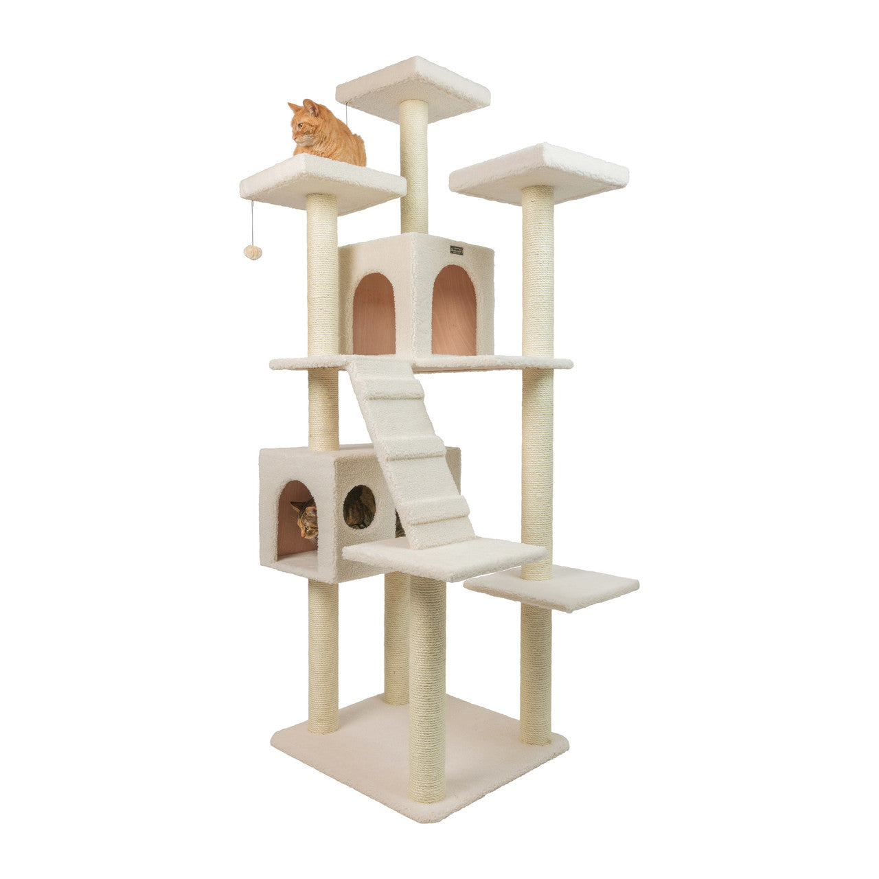 Armarkat 77" Multi-Level Classic Cat Tree - Ivory - - Cat Tree by Armarkat
