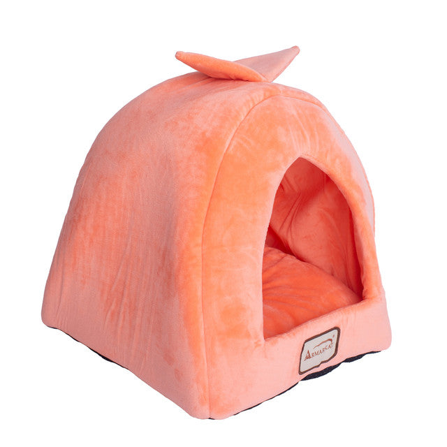 Armarkat Cat Cave - Orange/Ivory - - Cat Beds by Armarkat