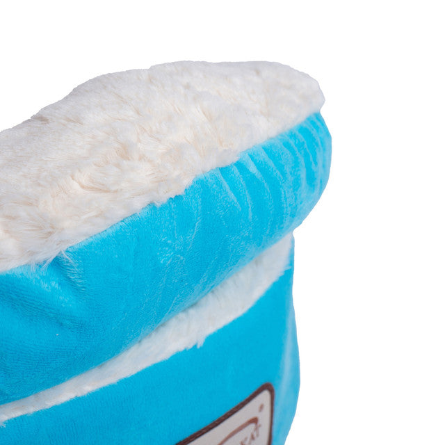 Armarkat Soft Plush Round Cat Bed - Sky Blue/Ivory - - Cat Beds by Armarkat