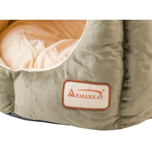 Armarkat Cat Cave - Laurel Green/Beige - - Cat Beds by Armarkat