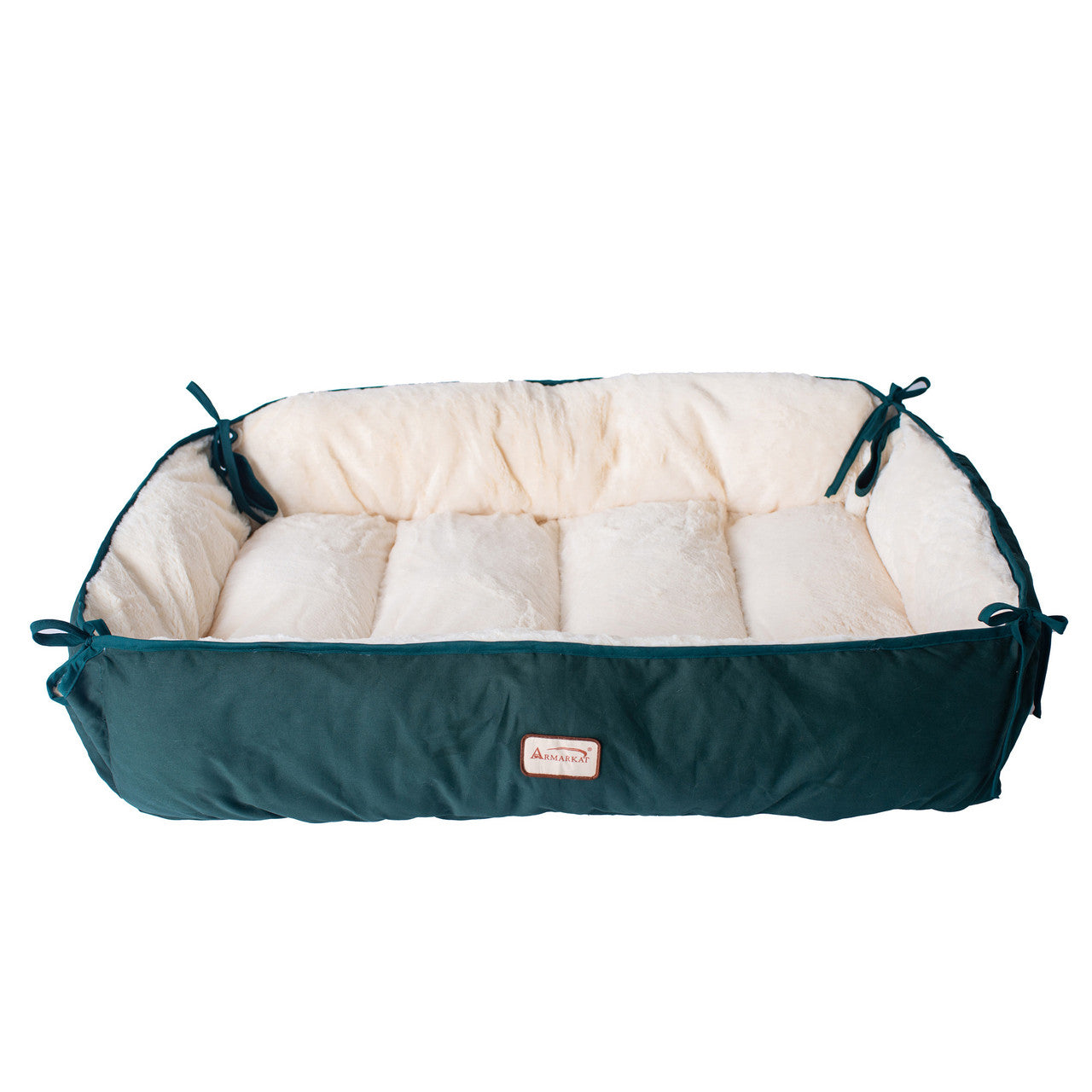Armarkat X-Large Dog Bed and Mat - Green/Ivory - - Dog bed by Armarkat