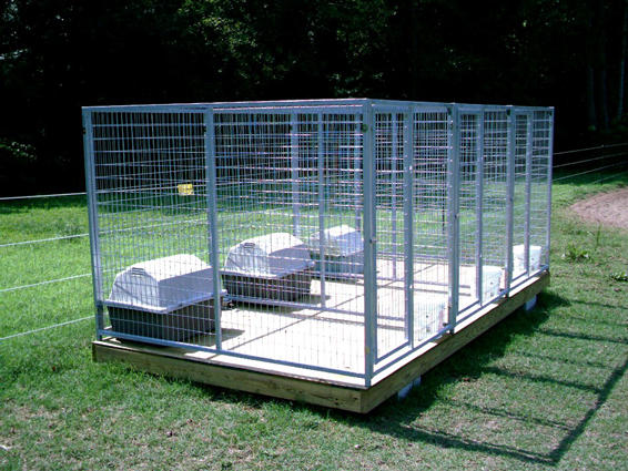 TK Products Complete 4’W Kennel w/8-3” Stainless steel bolt assemblies - - Dog Kennels & Runs by TK Products