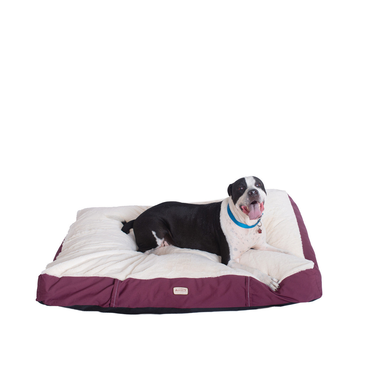 Armarkat Dog Bed/Mat with Poly Fill Cushion and Removable Cover - Burgundy/Ivory - - Dog bed by Armarkat