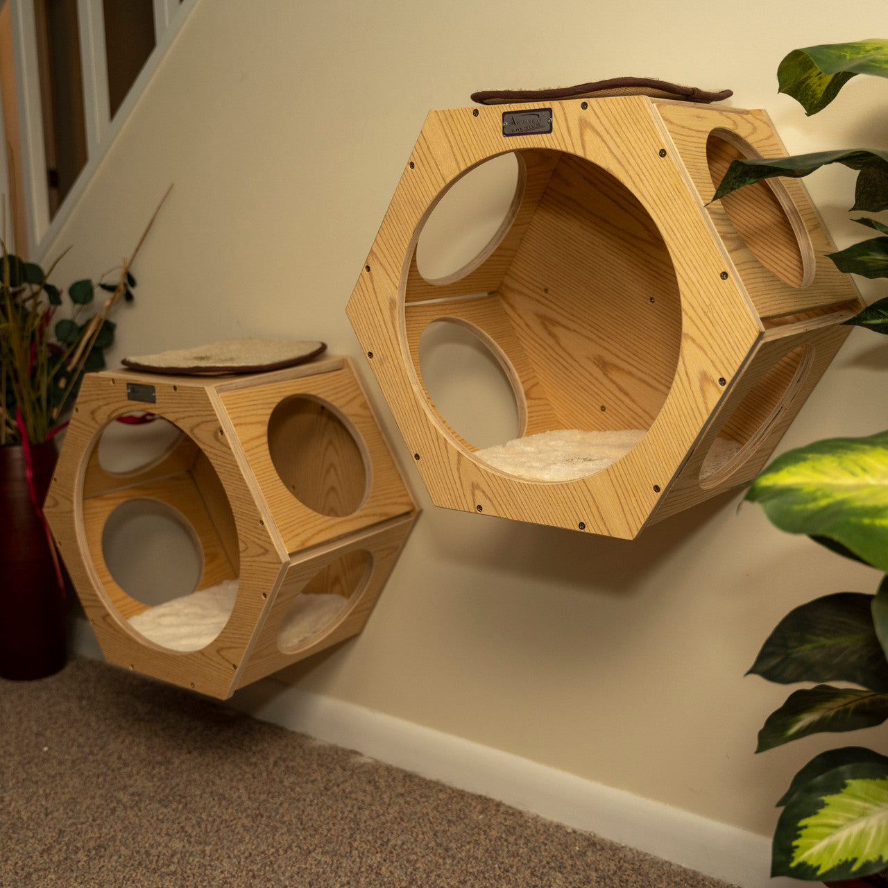 Armarkat Set of Two Wood Cat Wall Tree Additions - - Cat Tree by Armarkat