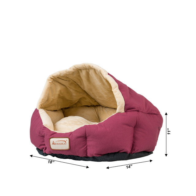 Armarkat Cat Bed - Burgundy/Ivory - - Cat Beds by Armarkat