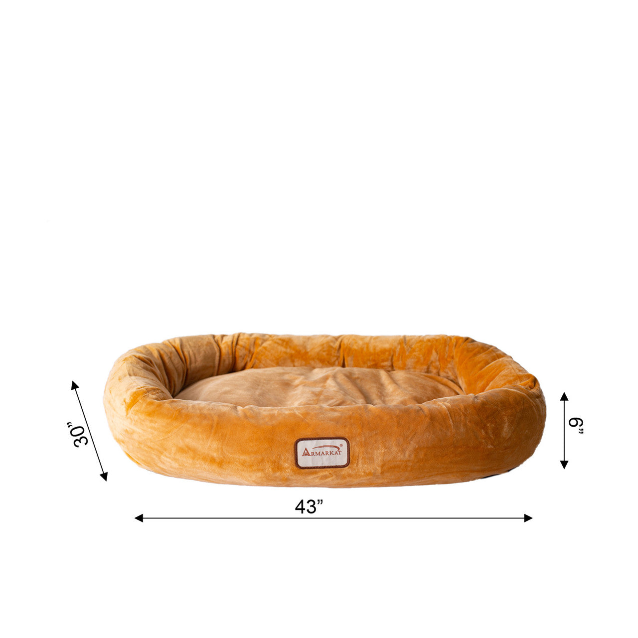 Armarkat Bolstered Large Dog Bed and Mat - Brown - - Dog bed by Armarkat