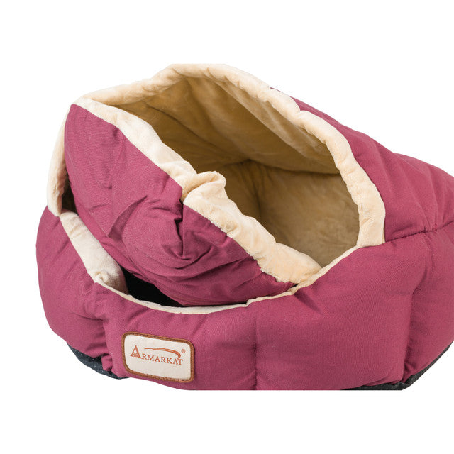 Armarkat Cat Bed - Burgundy/Ivory - - Cat Beds by Armarkat