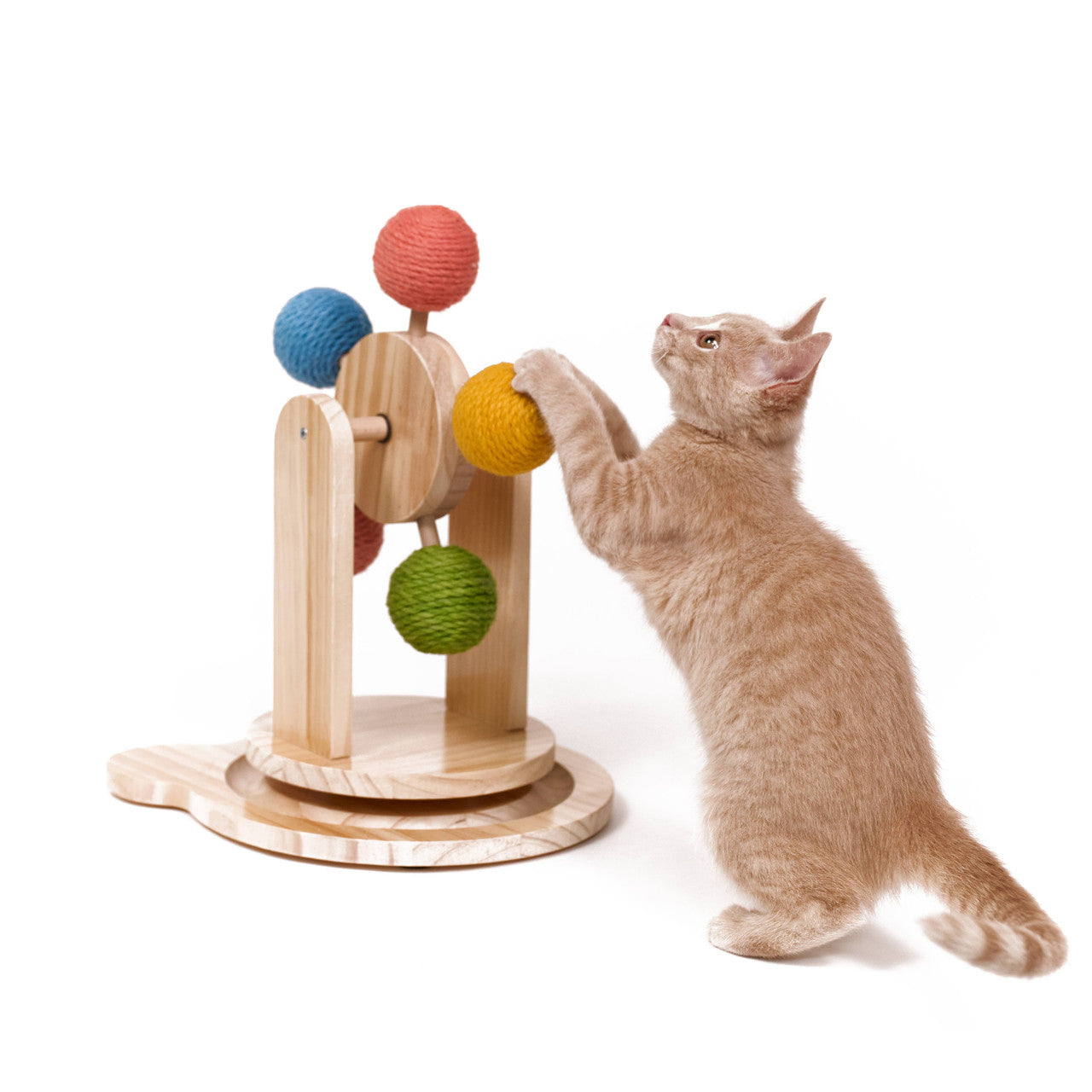 Armarkat Complete Interactive Play Center: Pinewood Ferris Wheel Cat Toy - - Cat Toy by Armarkat