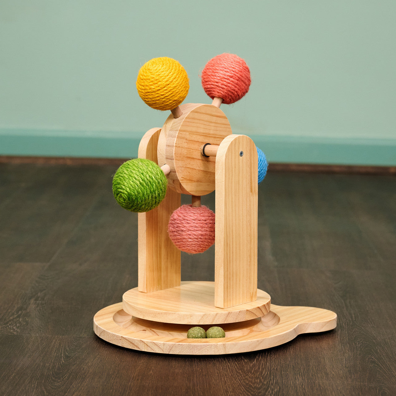 Armarkat Complete Interactive Play Center: Pinewood Ferris Wheel Cat Toy - - Cat Toy by Armarkat