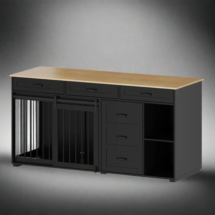 OnePaw ARDEA Luxury Furniture Dog Crate - Black - Furniture Crate by OnePaw Dog Company