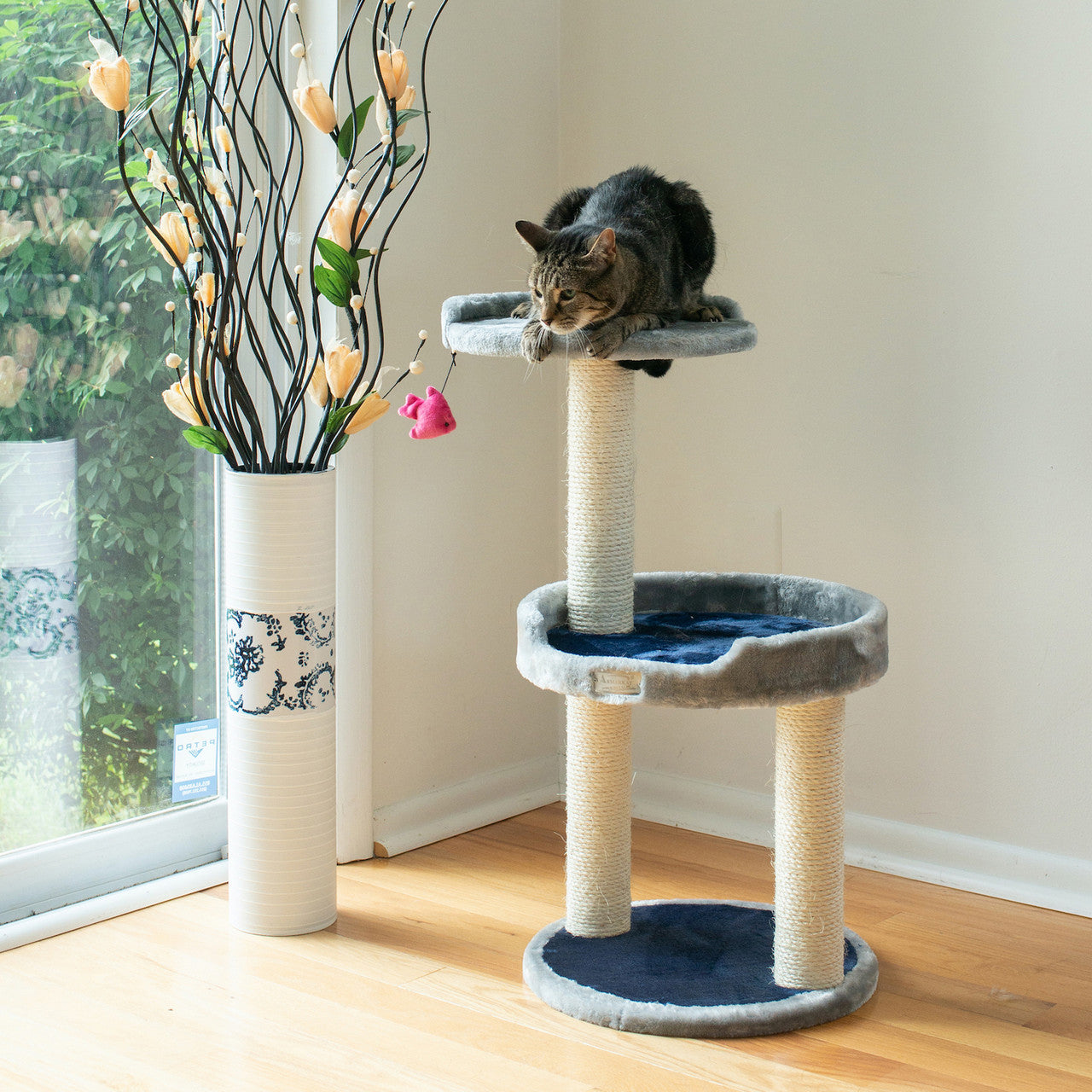 Armarkat 3-Level Cat Scratcher with Plush Perch - - Cat Scratcher by Armarkat