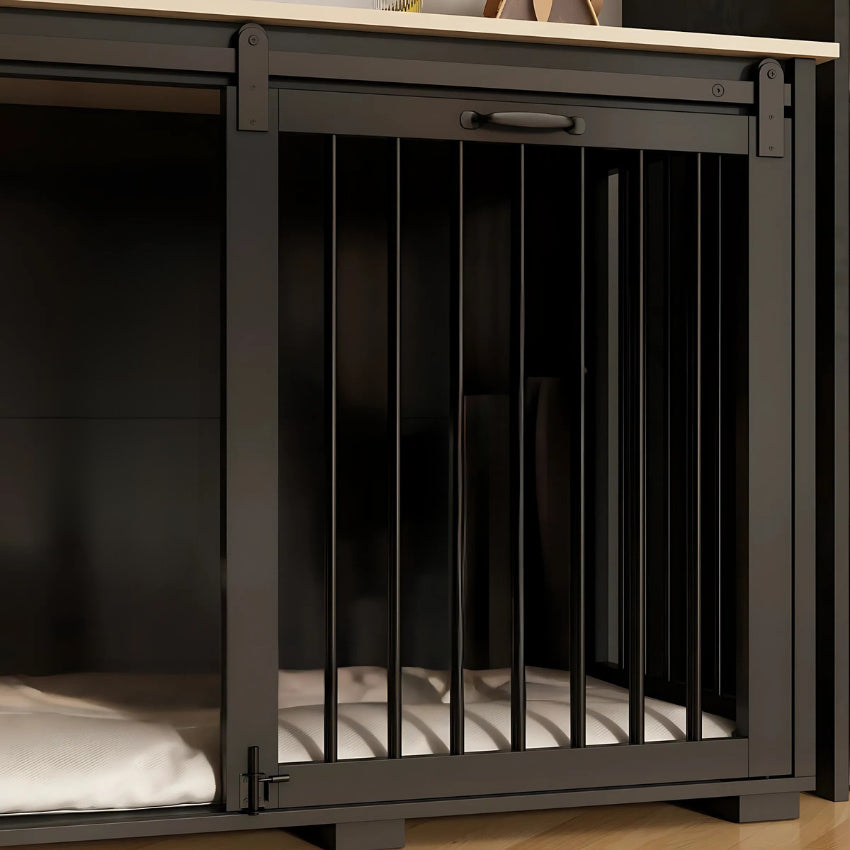 OnePaw HESTIA Extra Large Double Dog Crate with Barn Doors