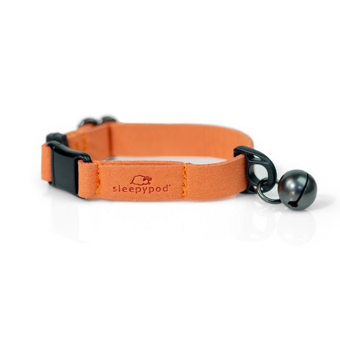 Sleepypod Comfort Suede Breakway Collar for Cats - Mandarin Orange Suede - Collar by Sleepypod