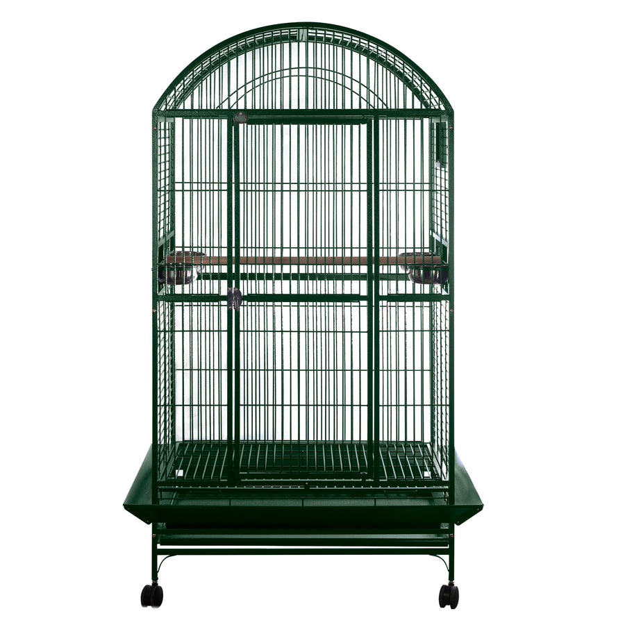 A&E Dome Top Cage with 1" Bar Spacing - Green - Bird cages by A&E