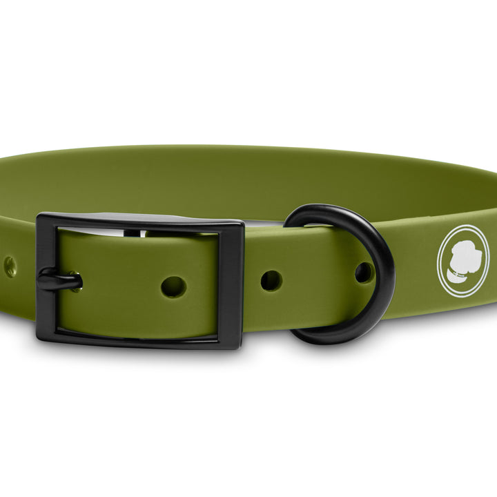 The Modern Dog Company - Olive Green Collar (Weather + Odor Resistant) - - by The Modern Dog Company Store