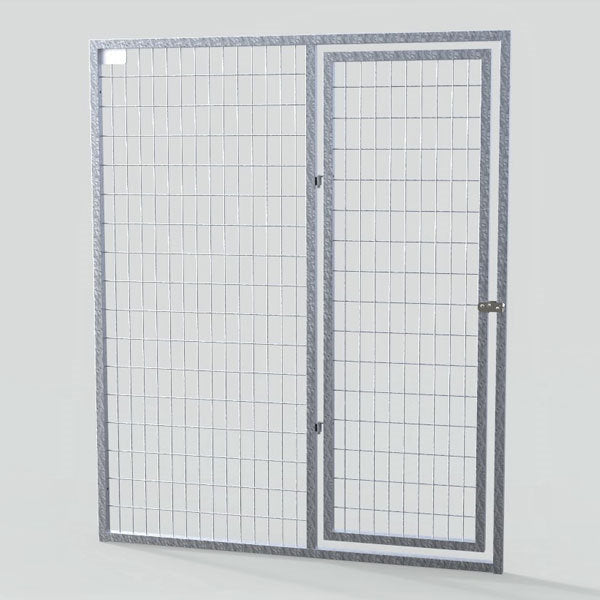 TK Products Door Panel and Stainless Steel Handle - 5’x6′ w 24″ Door - Dog Kennels & Runs Accessories by TK Products