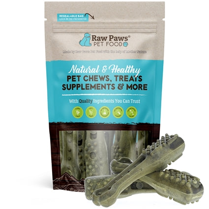 Raw Paws Pet Food - Grain Free Dental Chews for Dogs