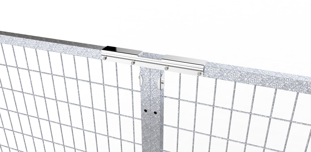 TK Products Panel to Panel Coupling Assembly w – 8 14 x 3/4″ Self-drilling Stainless Steel Screws - - Dog Kennels & Runs Accessories by TK Products