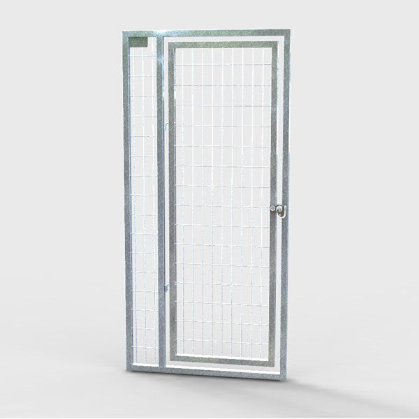 TK Products Door Panel and Stainless Steel Handle - 3’x6’ w 24” Door - Dog Kennels & Runs Accessories by TK Products
