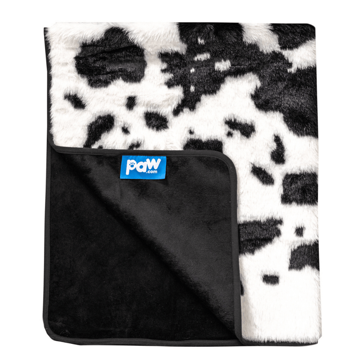 PupProtector™ Waterproof Throw Blanket - Black Faux Cowhide - - Dog Blanket by Paw.com