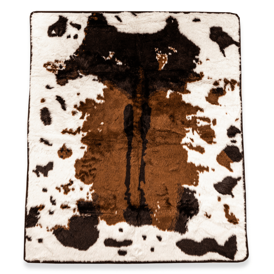 PupProtector™ Waterproof Throw Blanket - Brown Faux Cowhide - - Dog Blanket by Paw.com