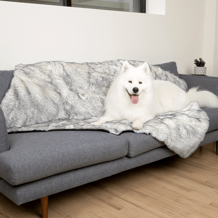 PupProtector™ Luxe Waterproof Faux Fur Blanket - Ultra Plush Arctic Fox - - Dog Blanket by Paw.com