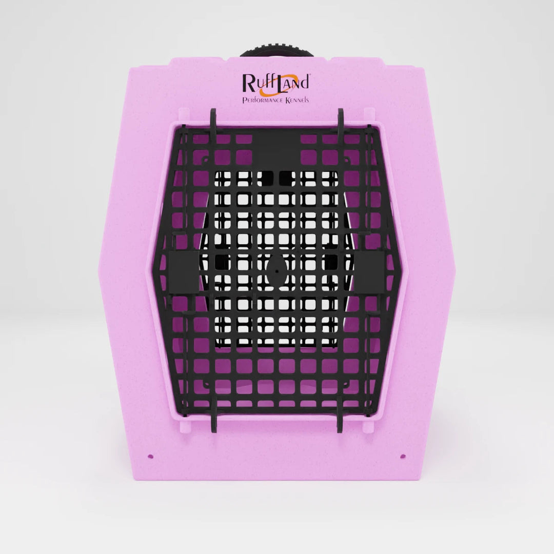 RuffLand Large Kennel - Light Pink Double Door (Front Back) - Dog crates by Ruff Land Performance Kennels