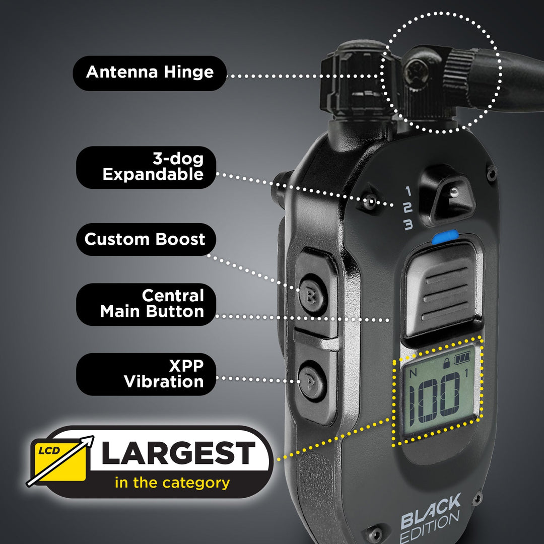 Dogtra 1900X Black Edition 1-Dog Unit E-Collar - - by Dogtra