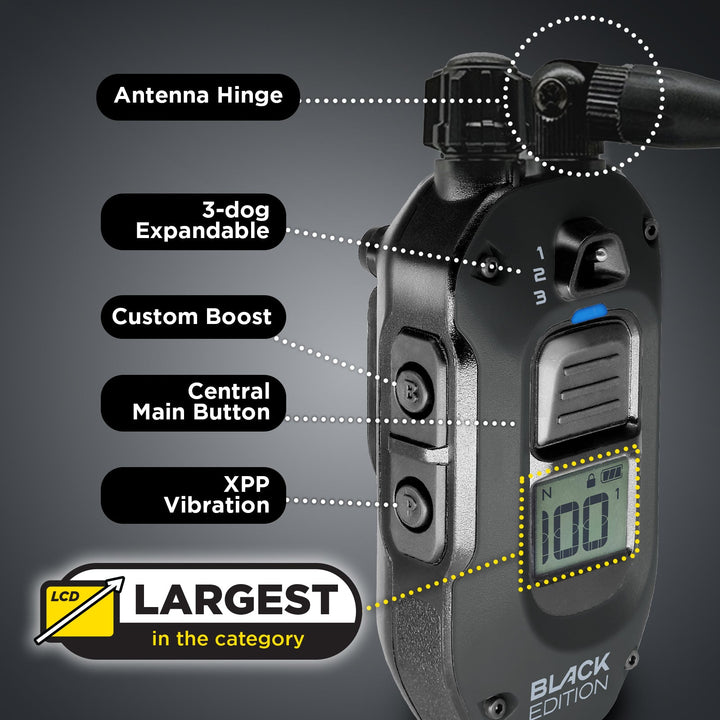 Dogtra 1900X Black Edition 1-Dog Unit E-Collar - - by Dogtra