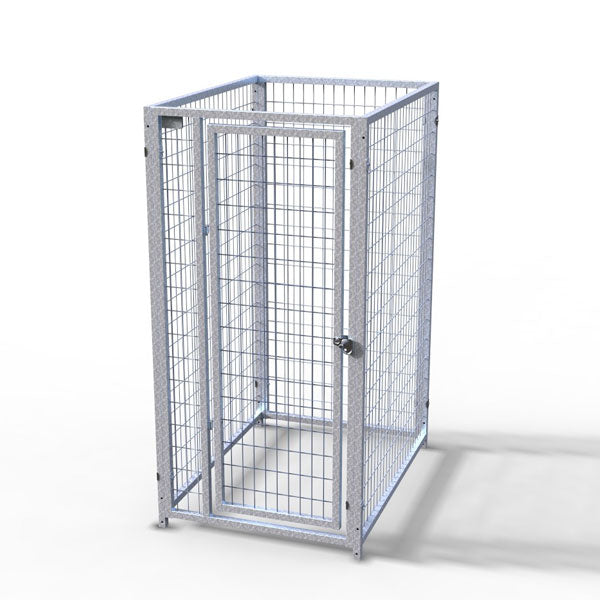TK Products Complete 3’W Kennel w/8-3” Stainless Steel Bolt Assemblies - 3'Wx4'L - Dog Kennels & Runs by TK Products