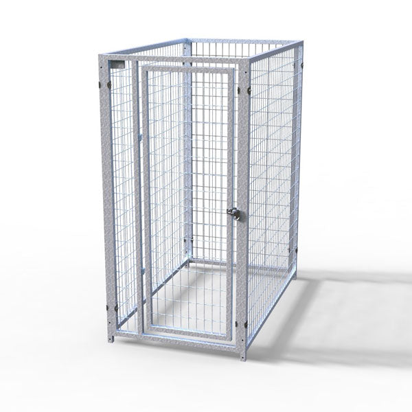 TK Products Complete 3’W Kennel w/8-3” Stainless Steel Bolt Assemblies - 3'Wx5'L - Dog Kennels & Runs by TK Products