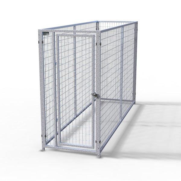 TK Products Complete 3’W Kennel w/8-3” Stainless Steel Bolt Assemblies - 3'Wx8'L - Dog Kennels & Runs by TK Products
