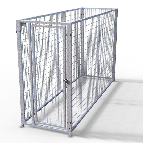 TK Products Complete 3’W Kennel w/8-3” Stainless Steel Bolt Assemblies - 3'Wx10'L - Dog Kennels & Runs by TK Products