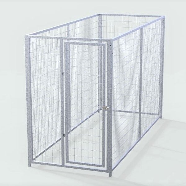 TK Products Complete 4’W Kennel w/8-3” Stainless steel bolt assemblies - 4'Wx10'L - Dog Kennels & Runs by TK Products
