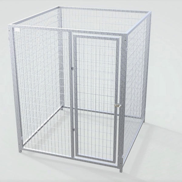 TK Products Complete 5'W Kennel w/8-3” Stainless Steel Bolt Assemblies - 5'Wx5'L - Dog Kennels & Runs by TK Products