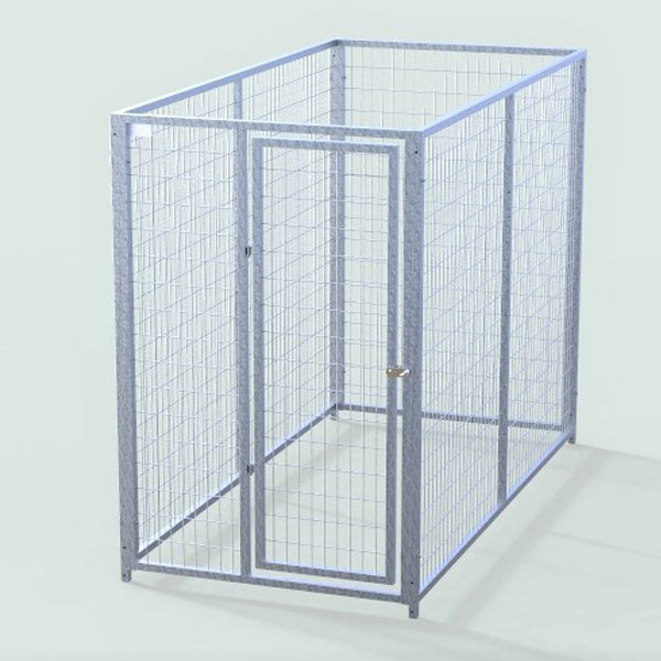 TK Products Complete 4’W Kennel w/8-3” Stainless steel bolt assemblies - 4'Wx8'L - Dog Kennels & Runs by TK Products