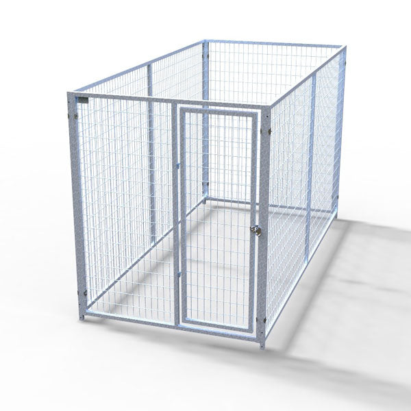 TK Products Complete 5'W Kennel w/8-3” Stainless Steel Bolt Assemblies - 5'Wx8'L - Dog Kennels & Runs by TK Products