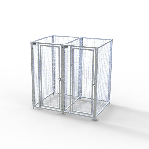 TK Products Complete 3’W x 4’L x 6’H Kennel Run w/ Stainless Steel Hardware - 2-Run Yes - Dog Kennels & Runs by TK Products