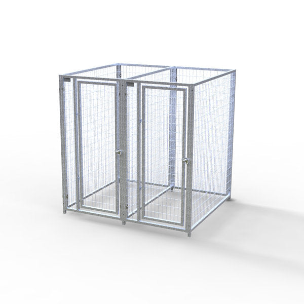 TK Products Complete 3’W x 5’L x 6’H Kennel Run w/ Stainless Steel Hardware - 2-Run Yes - Dog Kennels & Runs by TK Products