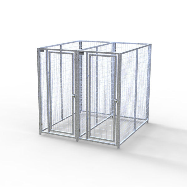 TK Products Complete 3’W x 6’L x 6’H Kennel Run w/ Stainless Steel Hardware - 2-Run Yes - Dog Kennels & Runs by TK Products
